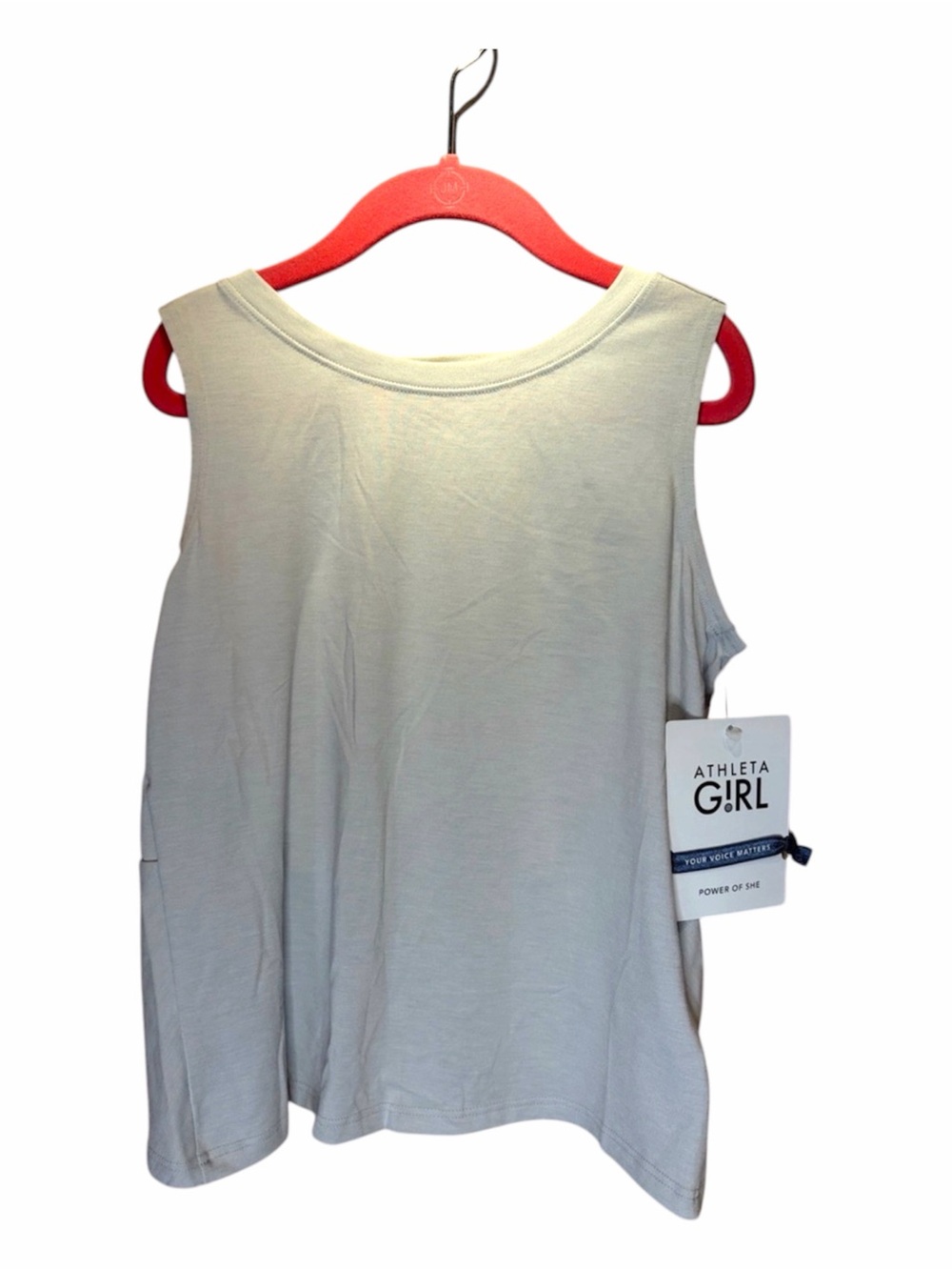New Athleta Girl Gray Twist Back Tank Top Size XS or 6 NWT